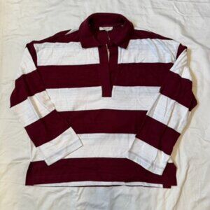 BRAND NEW Madewell Rugby Polo Tee in AROMA